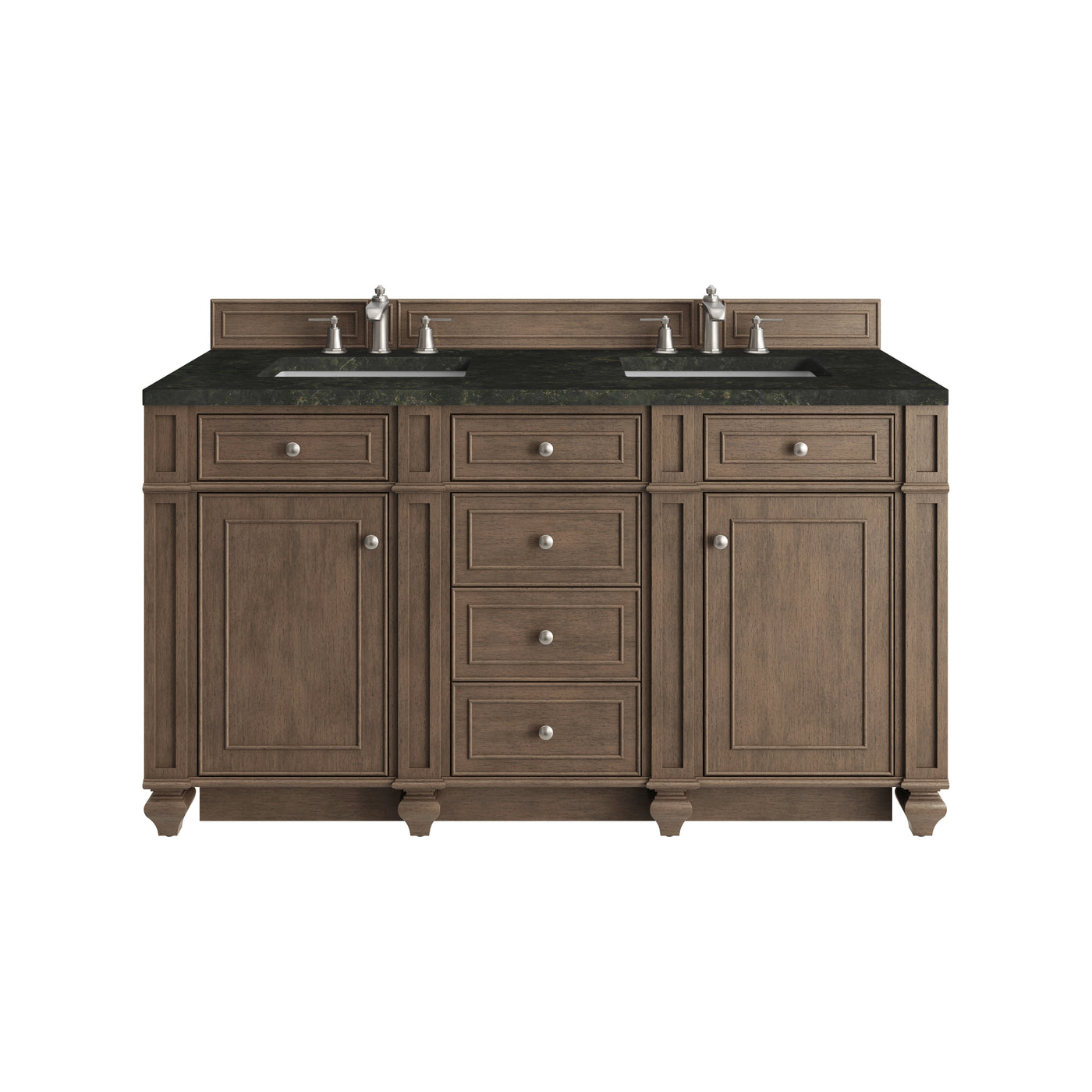 James Martin Bristol 60" Double Bathroom Vanity, Whitewashed Walnut, view 36