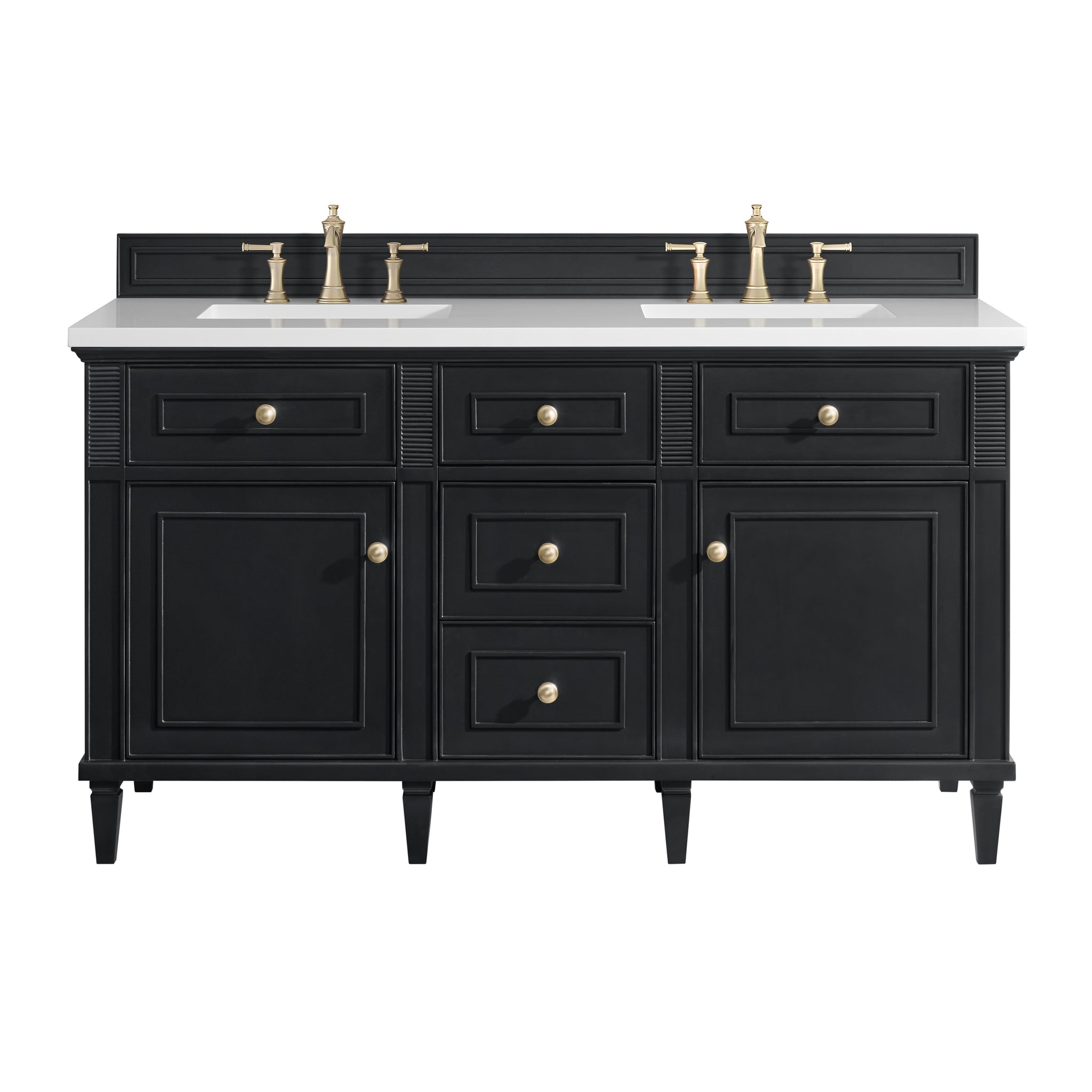 James Martin Lorelai 60" Double Bathroom Vanity, Black Onyx, view 37