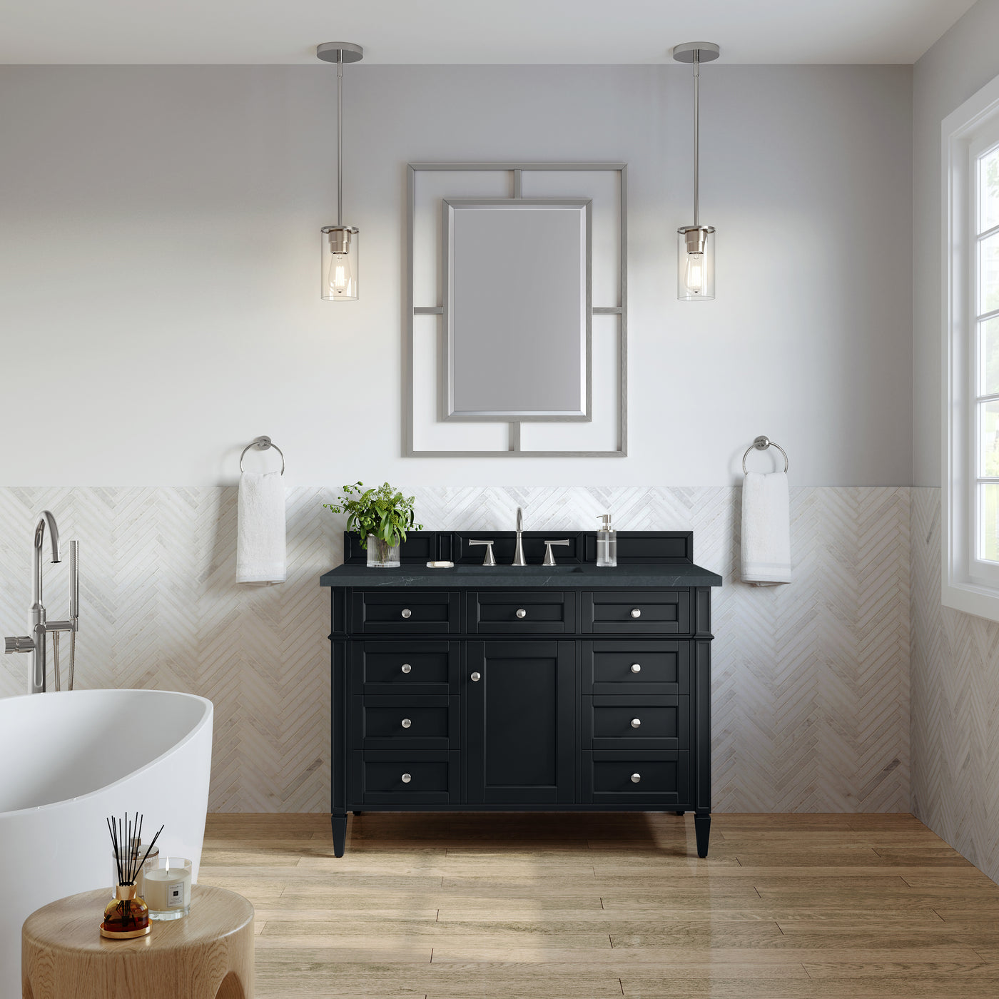 James Martin Brittany 48" Single Bathroom Vanity, Black Onyx, view 35