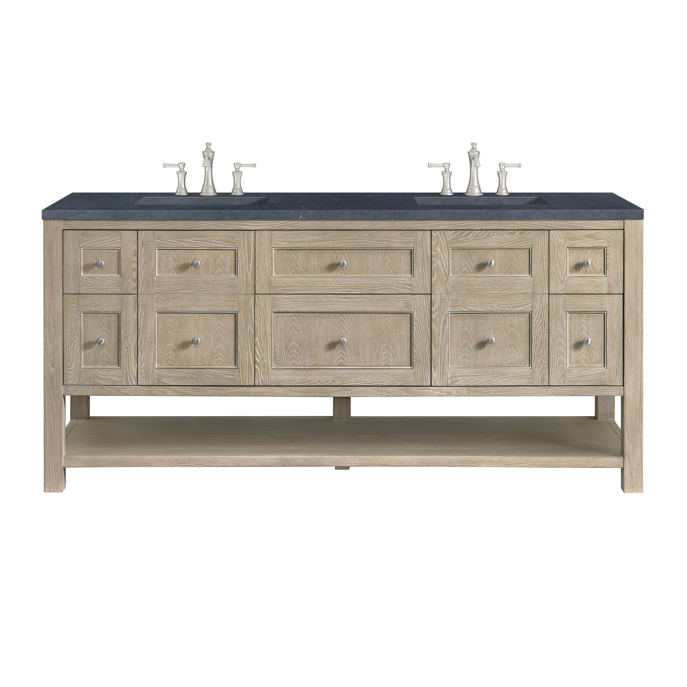 James Martin Breckenridge 72" Double Bathroom Vanity, Whitewashed Oak, view 38