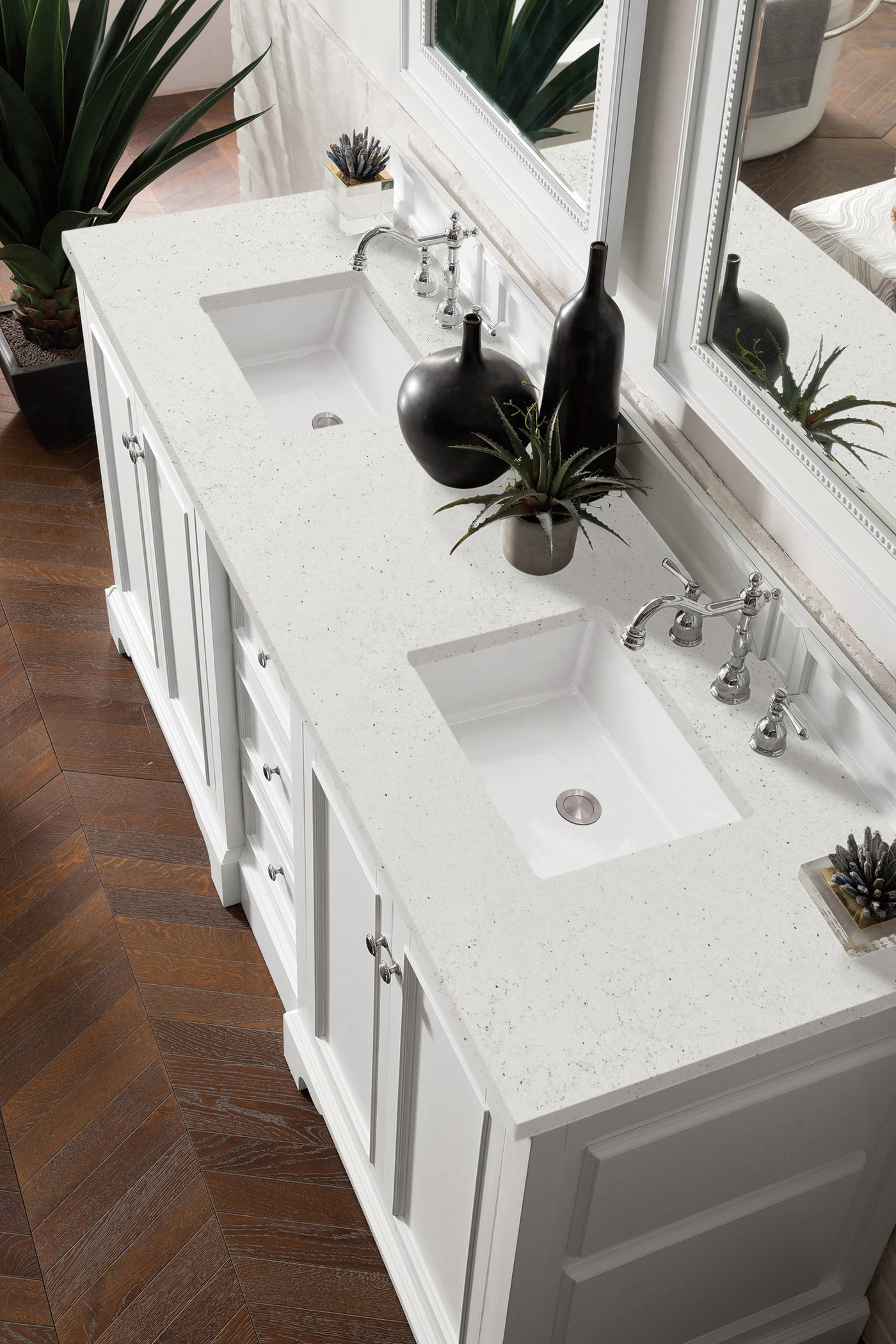 James Martin De Soto 72" Double Bathroom Vanity, Bright White, view 19