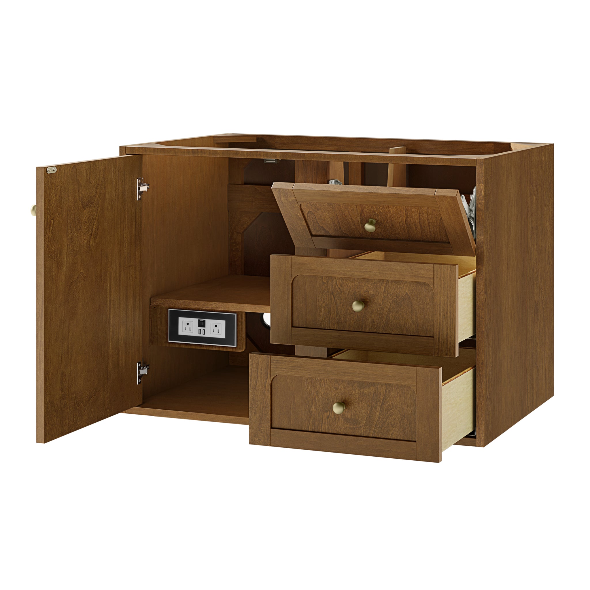 James Martin Laurent 36" Dual Mount Single Bathroom Vanity, Honey Oak, view 18