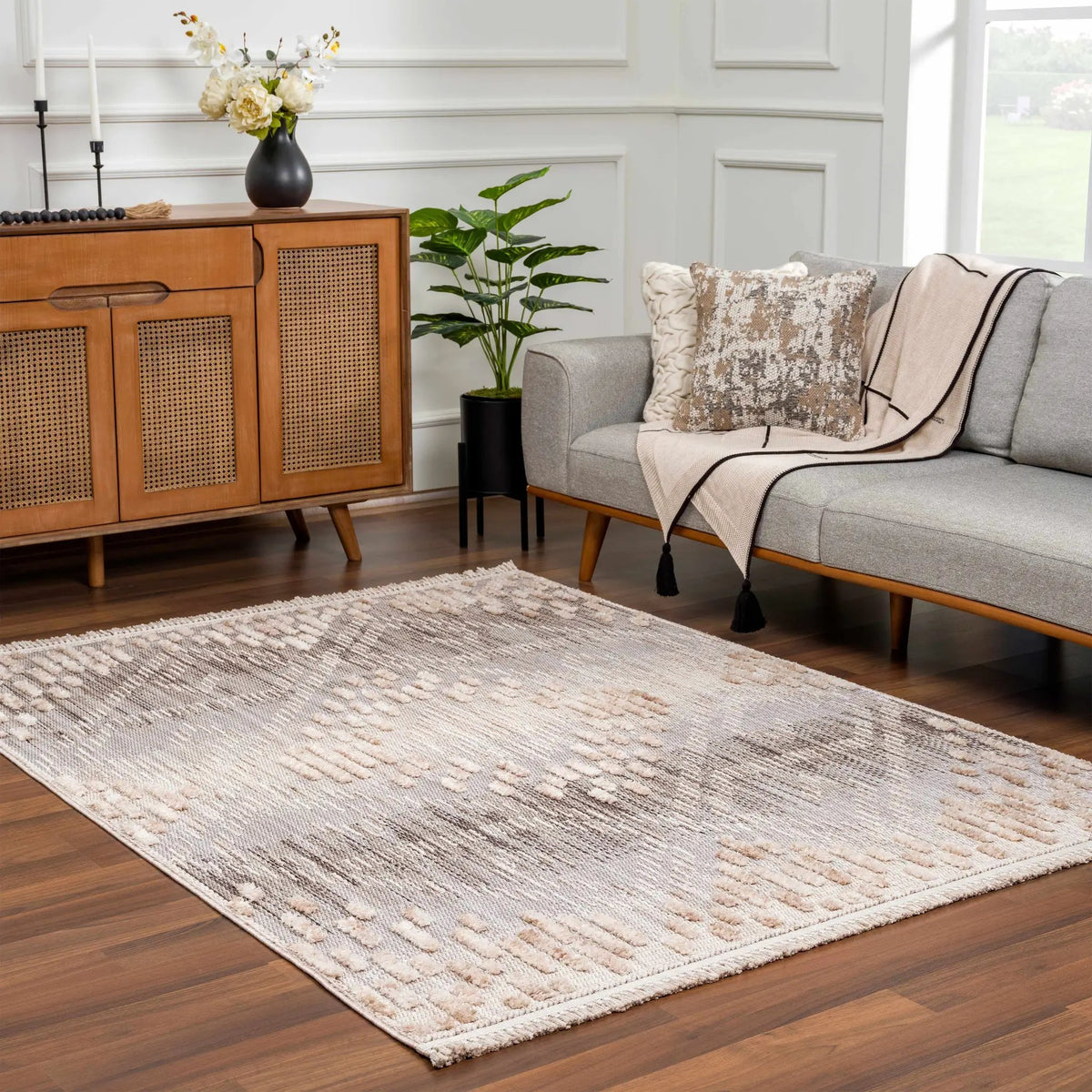 Poydras High-Low Rustic Rug, installed in a room 3