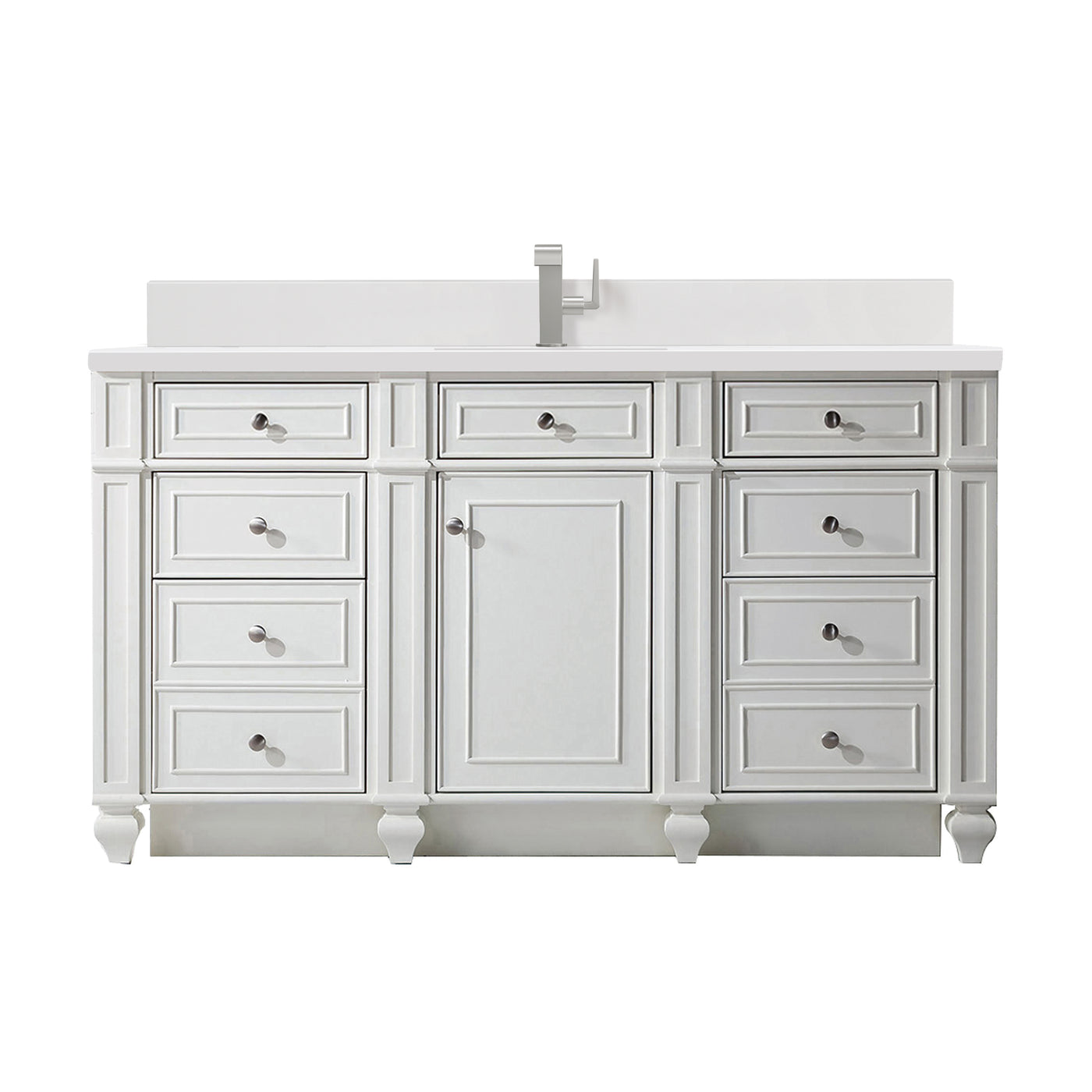 James Martin Bristol 60" Single Bathroom Vanity, Bright White, view 31