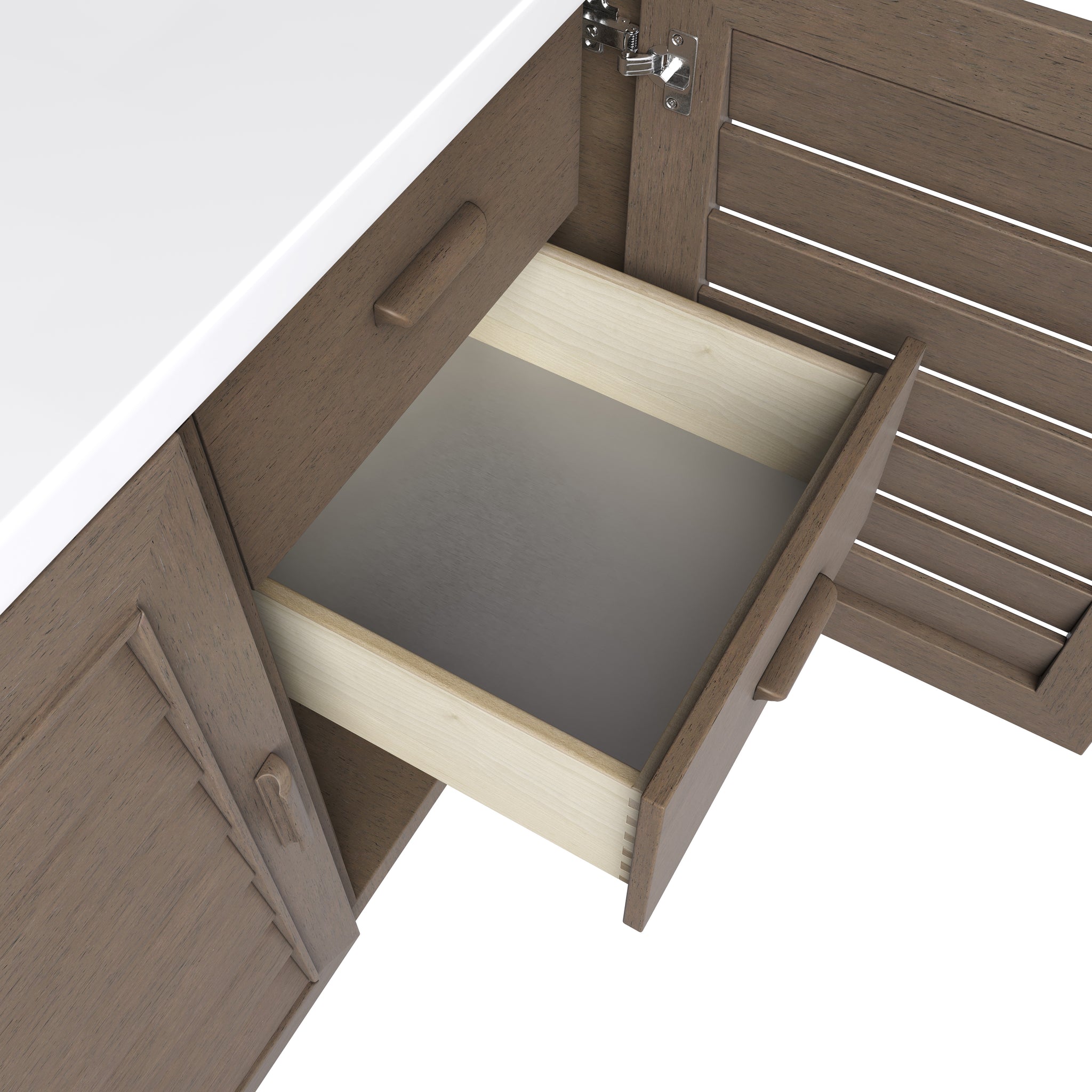 James Martin Portland 60" Single Bathroom Vanity, Whitewashed Walnut, view 26