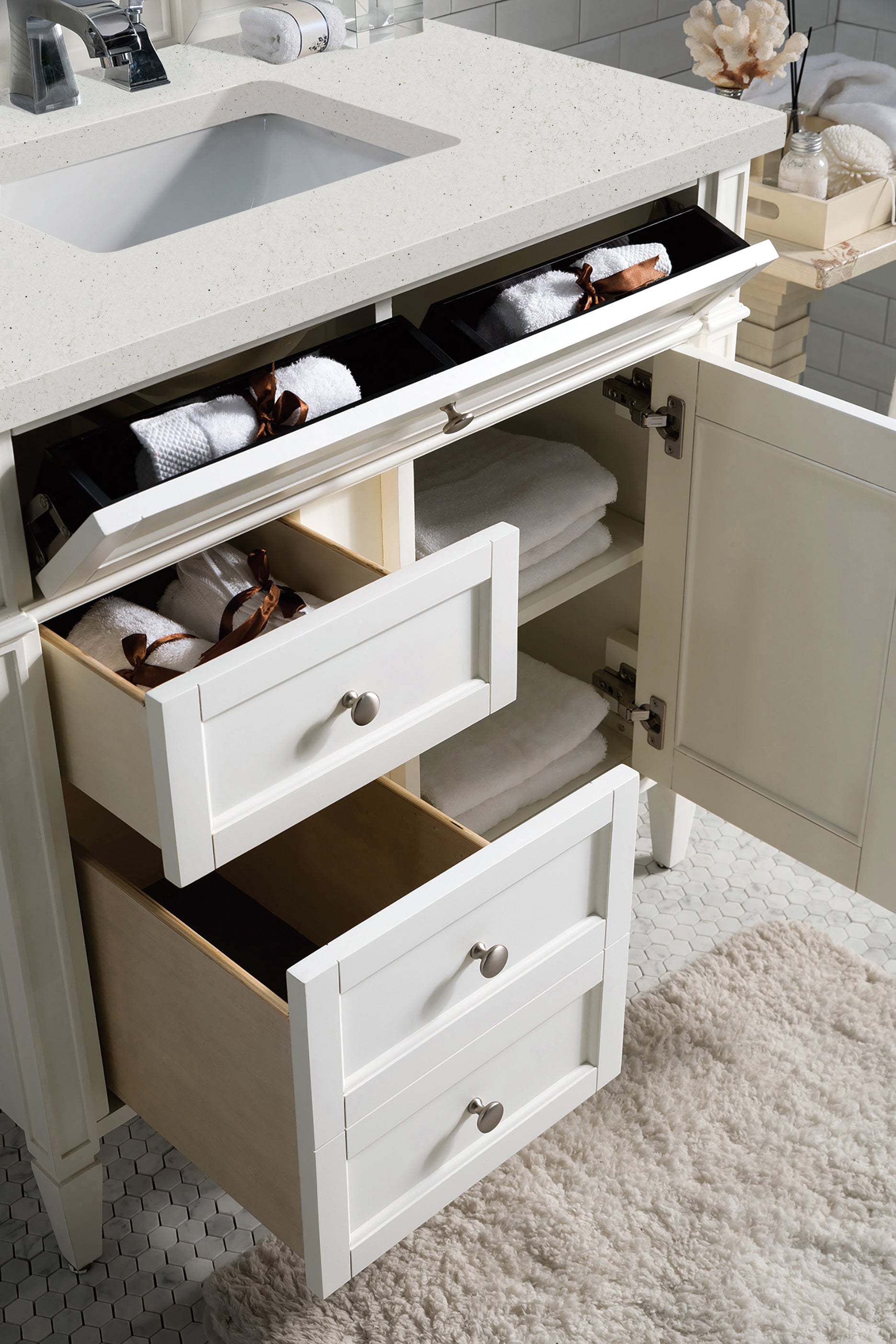 James Martin Brittany 36" Single Bathroom Vanity, Bright White, view 17