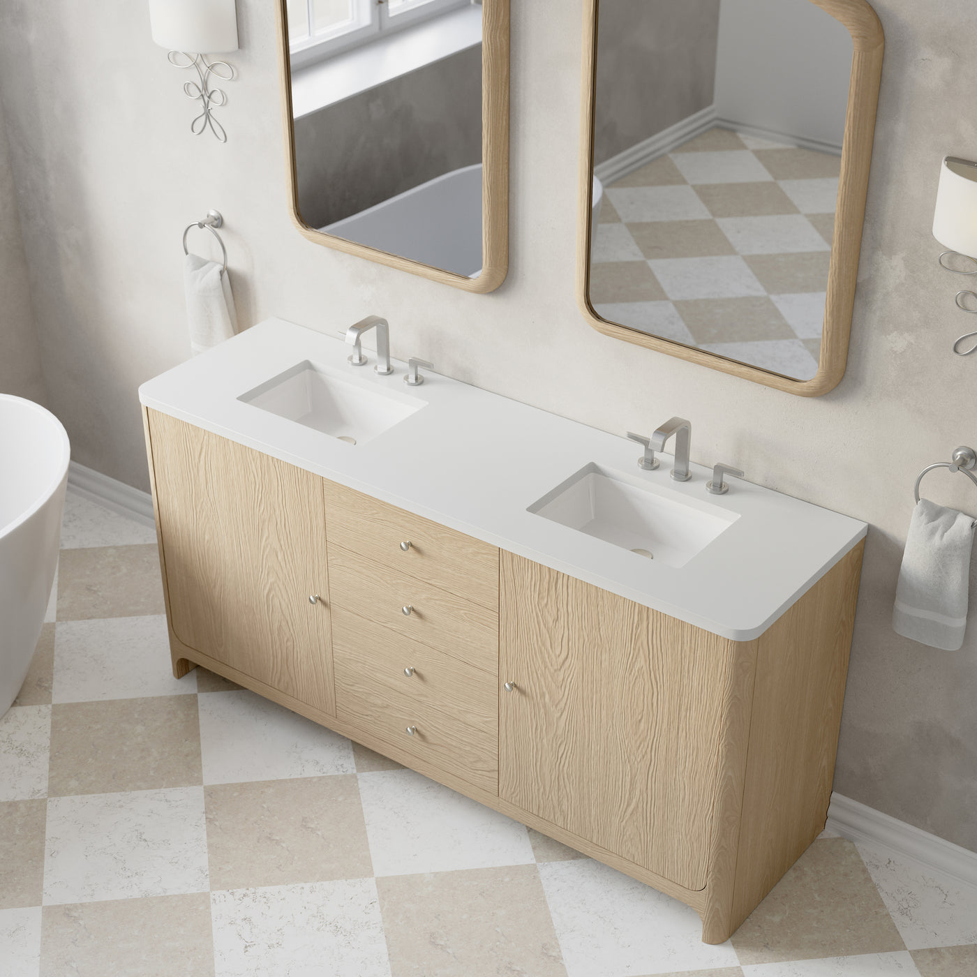 James Martin Gracyn 72" Double Bathroom Vanity, Coastal Driftwood, view 26