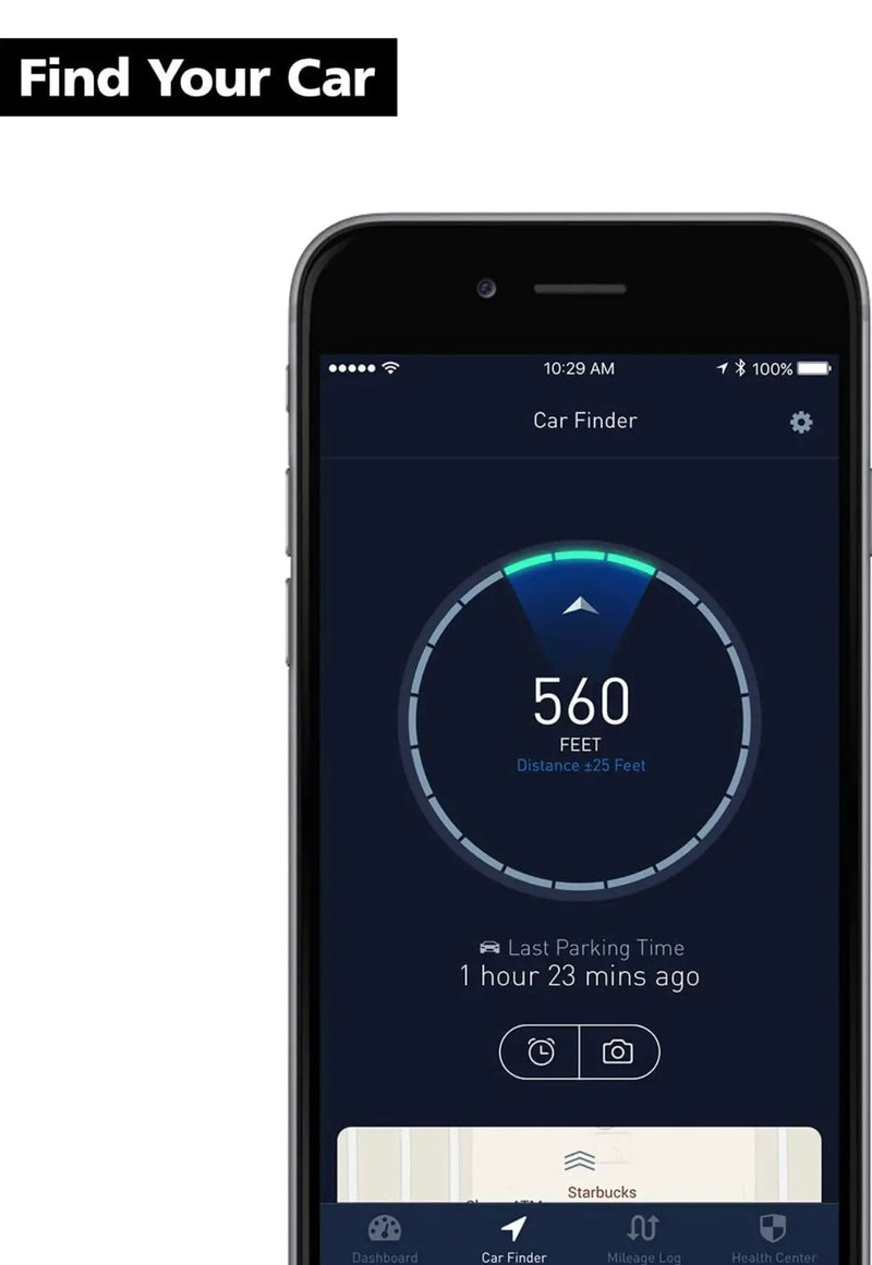 ZUS Smart Car Charger with App to Save Car's Location, 2 Ports Car Charger with Led for iPhone XS/Max/XR/X/8/7/6/Plus by Outdoor Solar Outlet