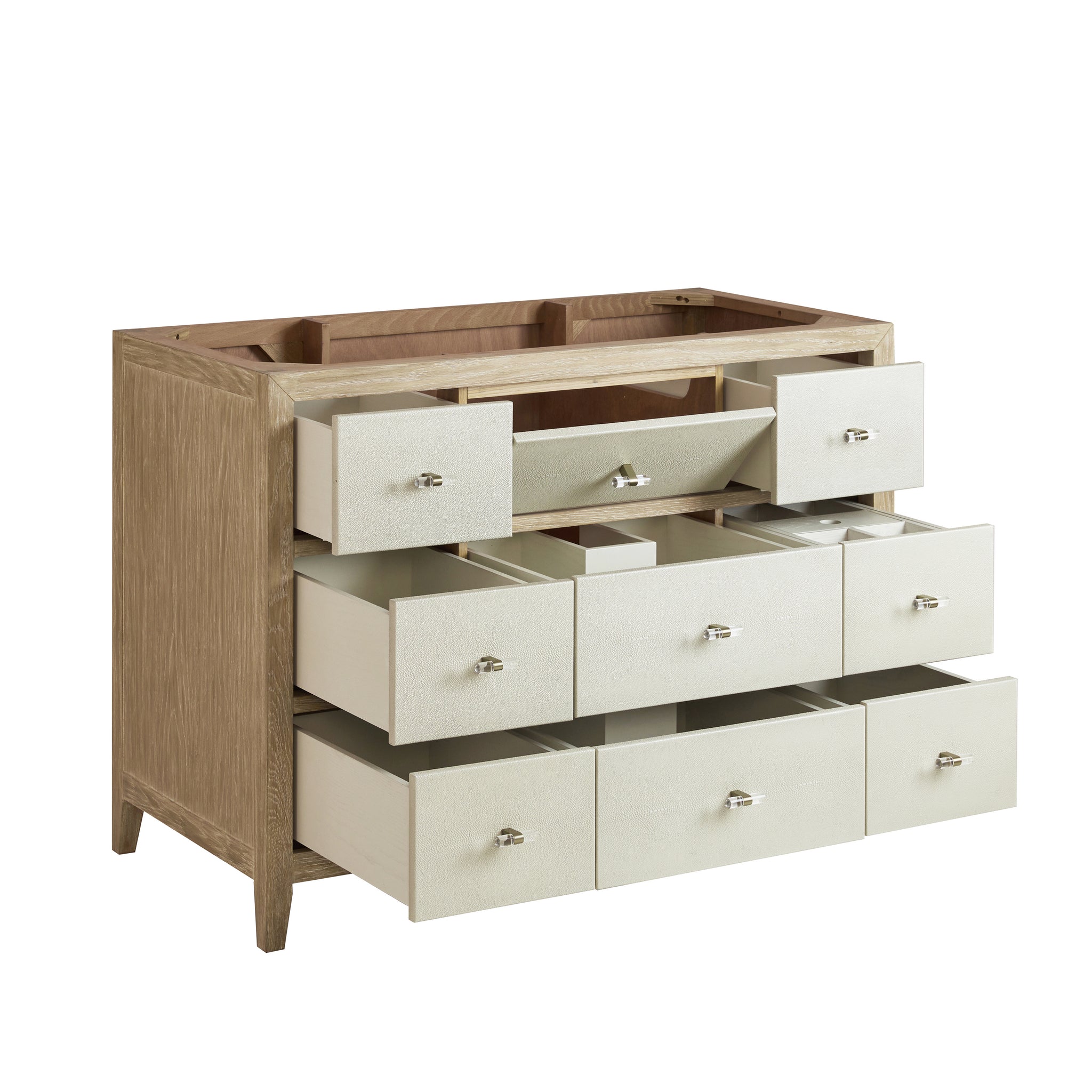 James Martin Celeste 48" Single Bathroom Vanity, Sunwashed Oak with Embossed Shagreen Drawer Fronts, view 12
