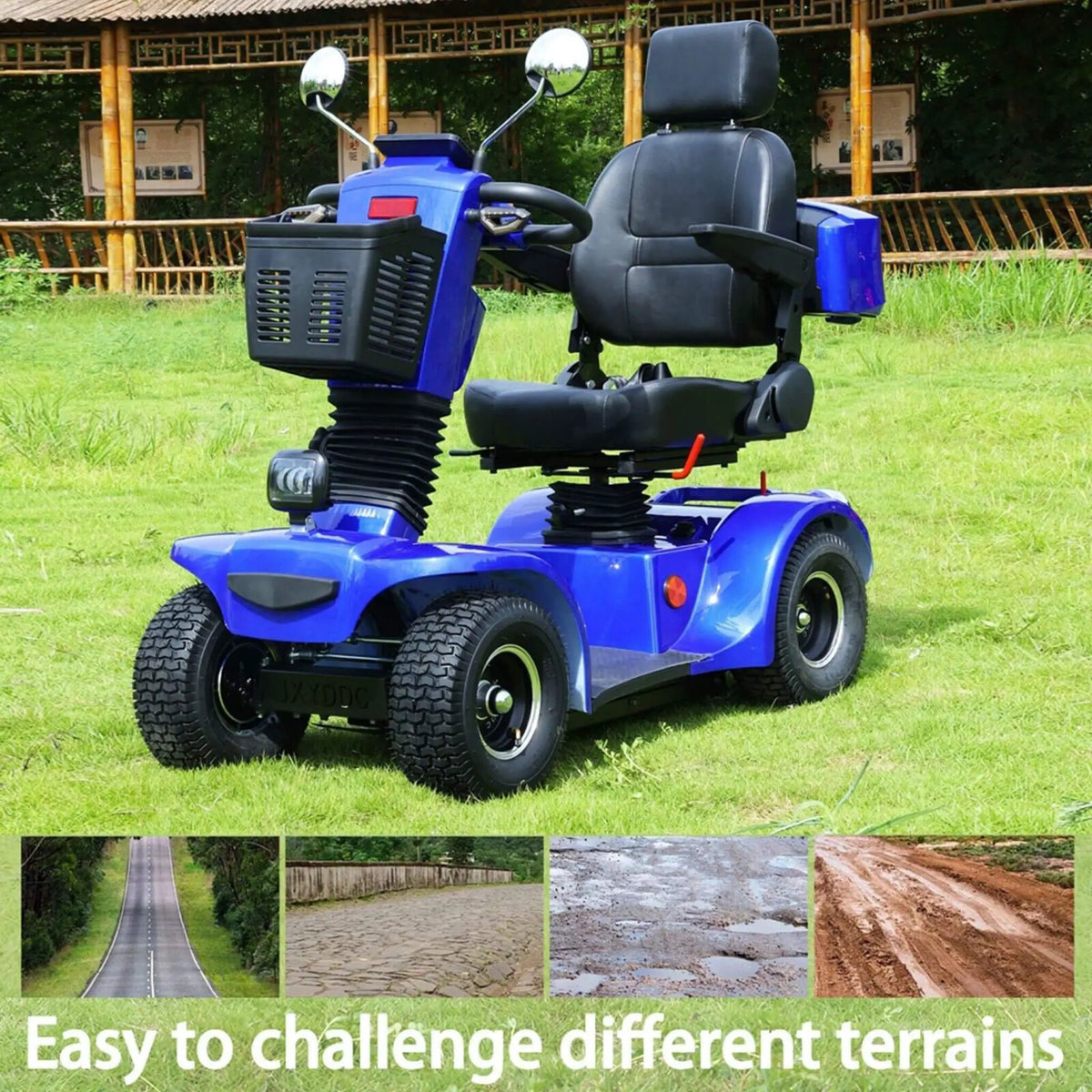 Zvg 4-Wheel Heavy-Duty 500W 48V20AH Electric All-Terrain Mobility Scooter (SAK93647) by SAKSBY WHOLESALE