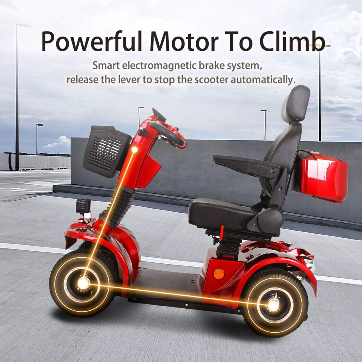 Zvg 4-Wheel Heavy-Duty 500W 48V20AH Electric All-Terrain Mobility Scooter (SAK93647) by SAKSBY WHOLESALE