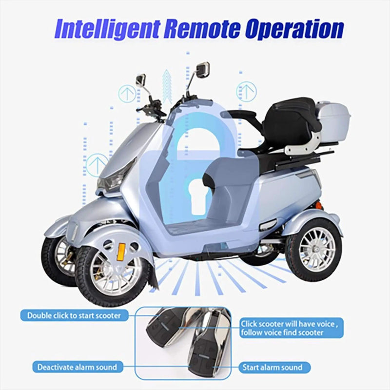 Zvg Heavy-Duty 1000W 60V/20AH 330LBS Four-Wheel All-Terrain Travel Mobility Scooter [SN-4L] (SAK97245) by SAKSBY WHOLESALE