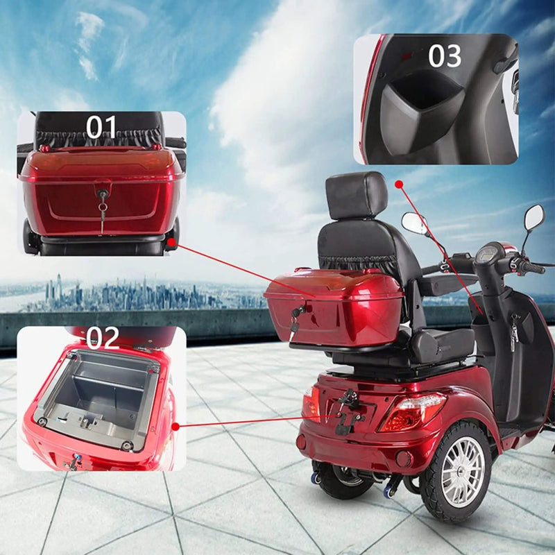 Zvg Premium 800W 4-Wheel Electric Motorized Adults Travel Mobility Scooter For Adults (SAK94712) by SAKSBY WHOLESALE