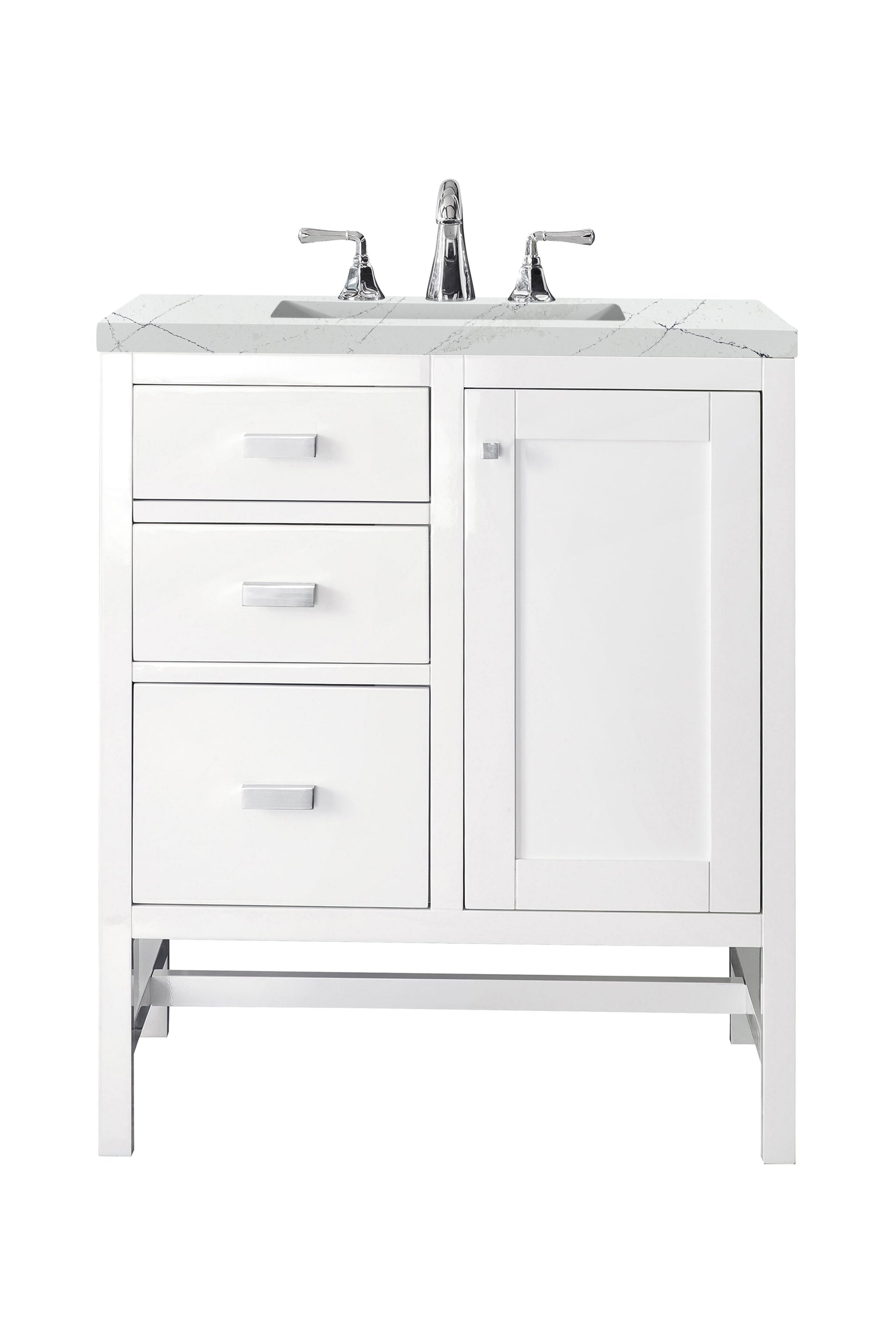 James Martin Addison 30" Single Bathroom Vanity, Glossy White, view 28