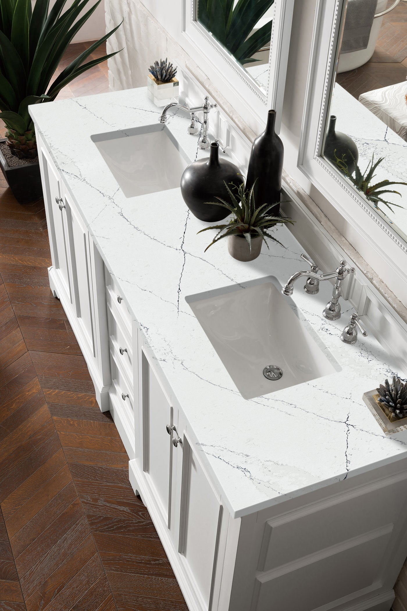 James Martin De Soto 72" Double Bathroom Vanity, Bright White, view 31