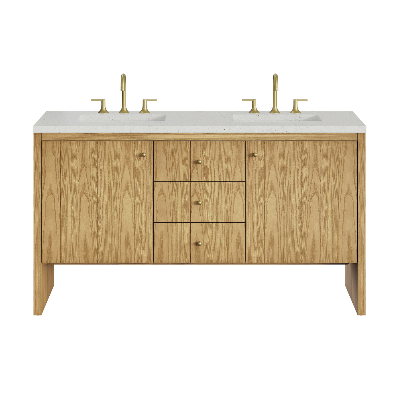 James Martin Hudson 60" Double Bathroom Vanity, Light Natural Oak, view 31