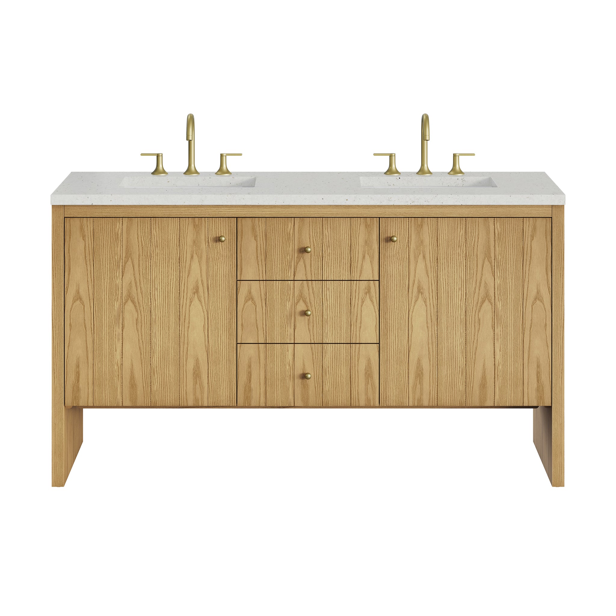 James Martin Hudson 60" Double Bathroom Vanity, Light Natural Oak, view 31