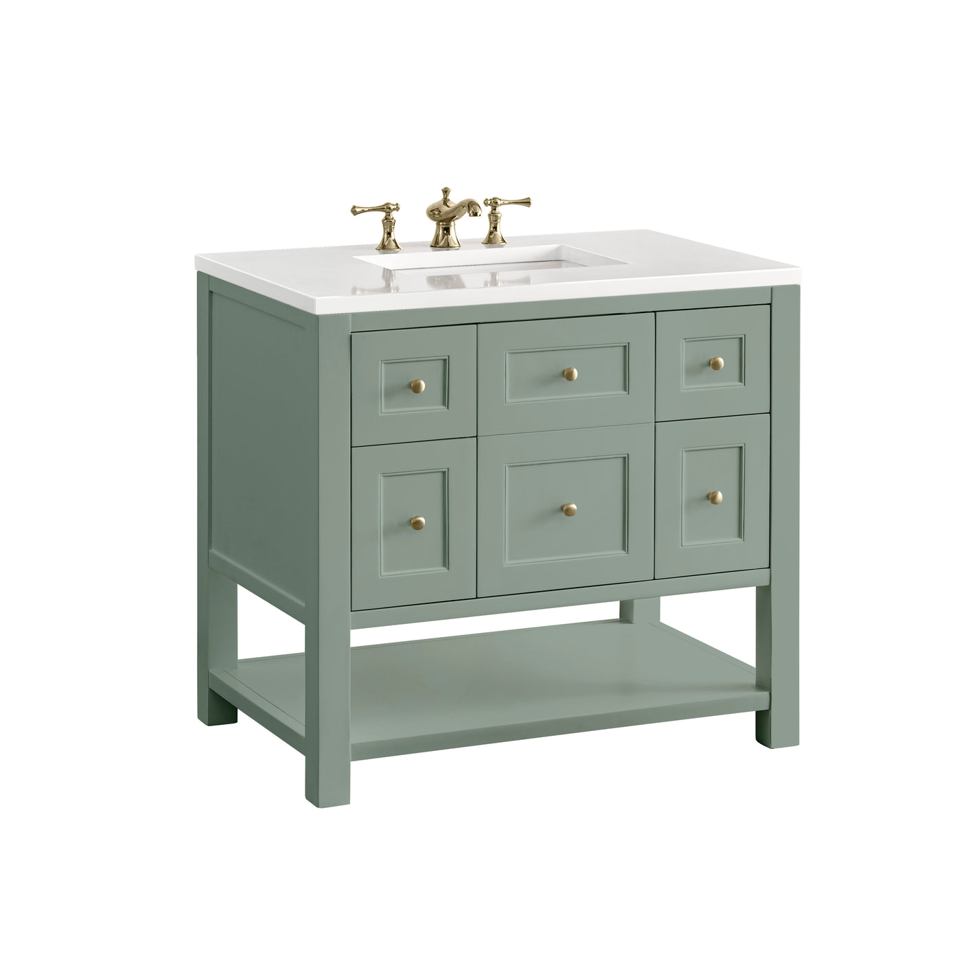 James Martin Breckenridge 36" Single Bathroom Vanity, Smokey Celadon, view 29