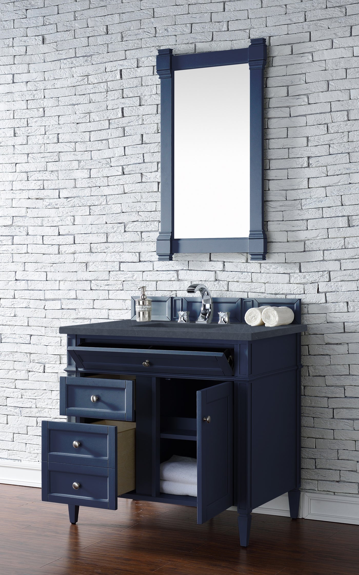 James Martin Brittany 36" Single Bathroom Vanity, Victory Blue, view 20