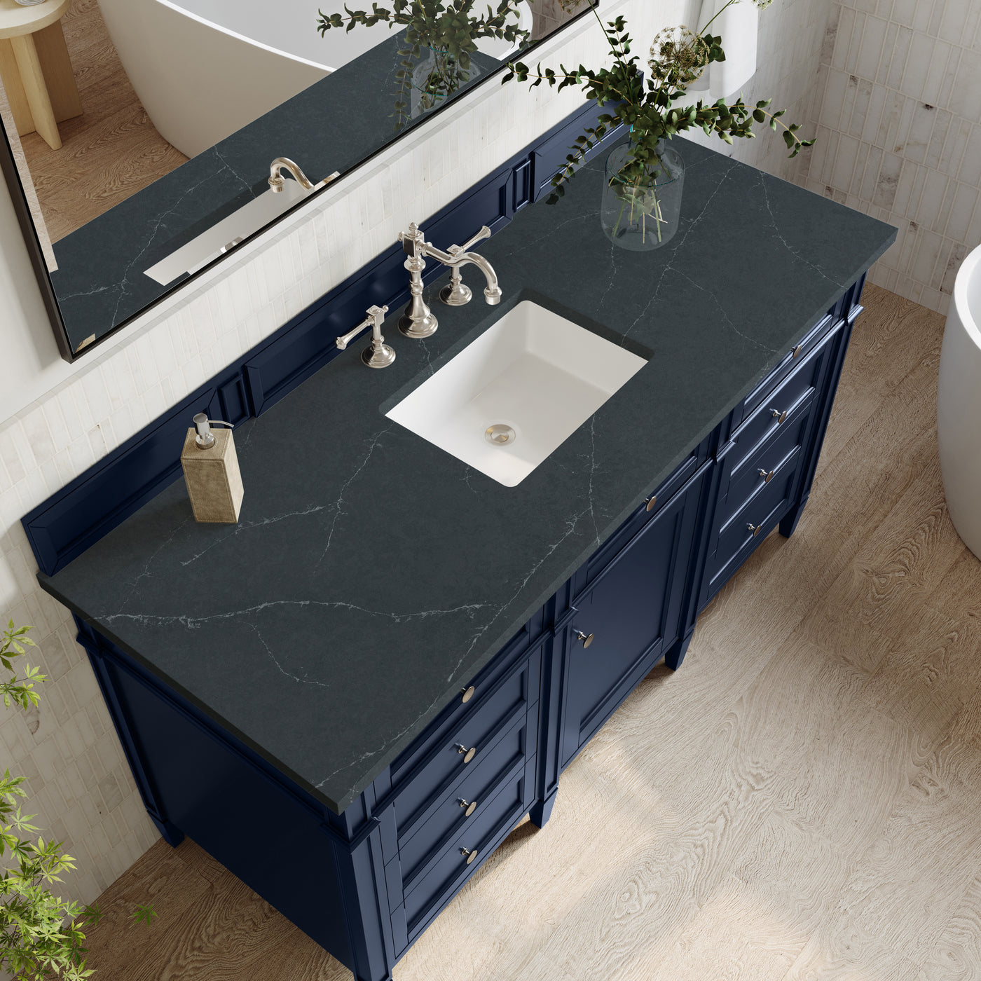 James Martin Brittany 60" Single Bathroom Vanity, Victory Blue, view 21