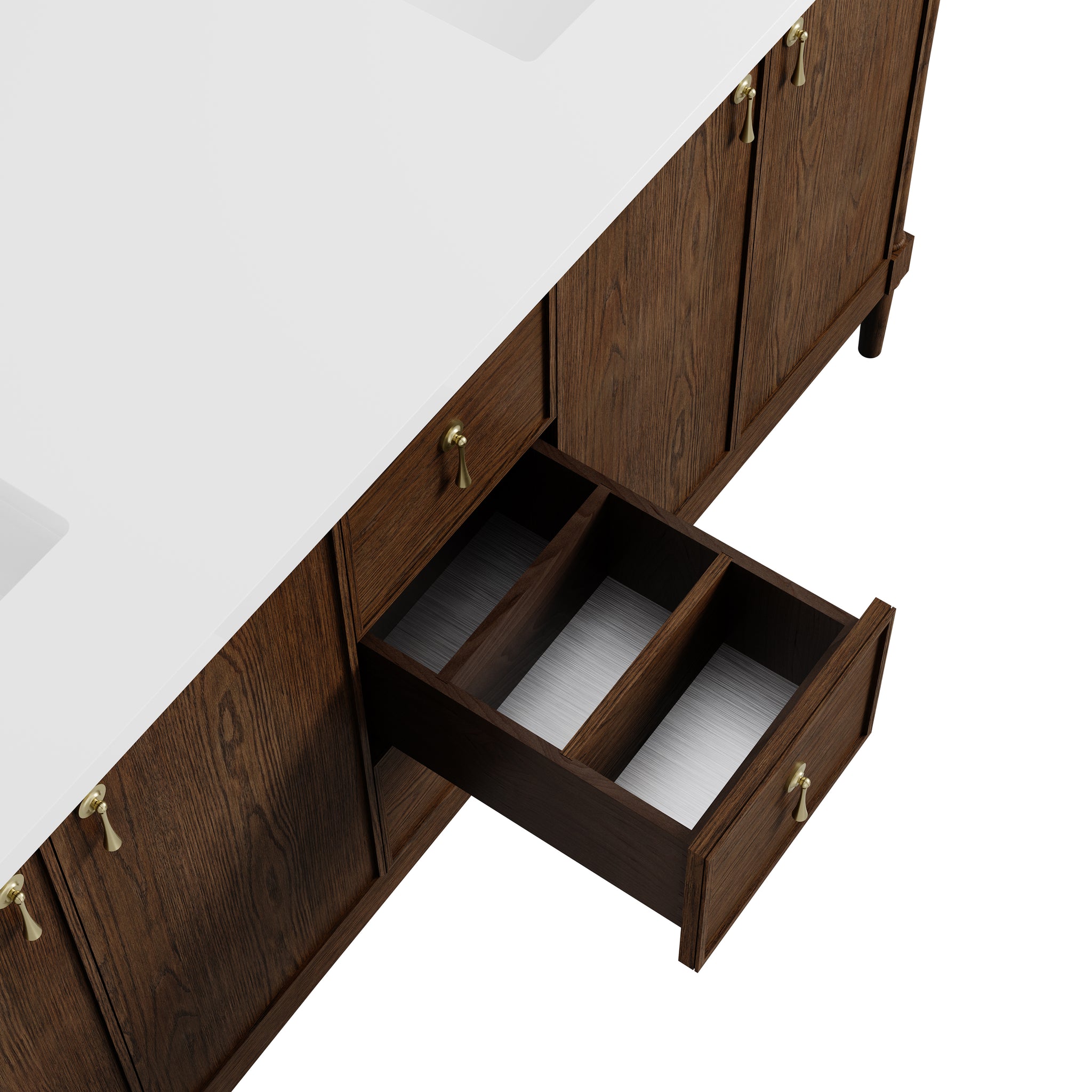 James Martin Kinnsden 72" Double Bathroom Vanity, Sable Oak, view 26
