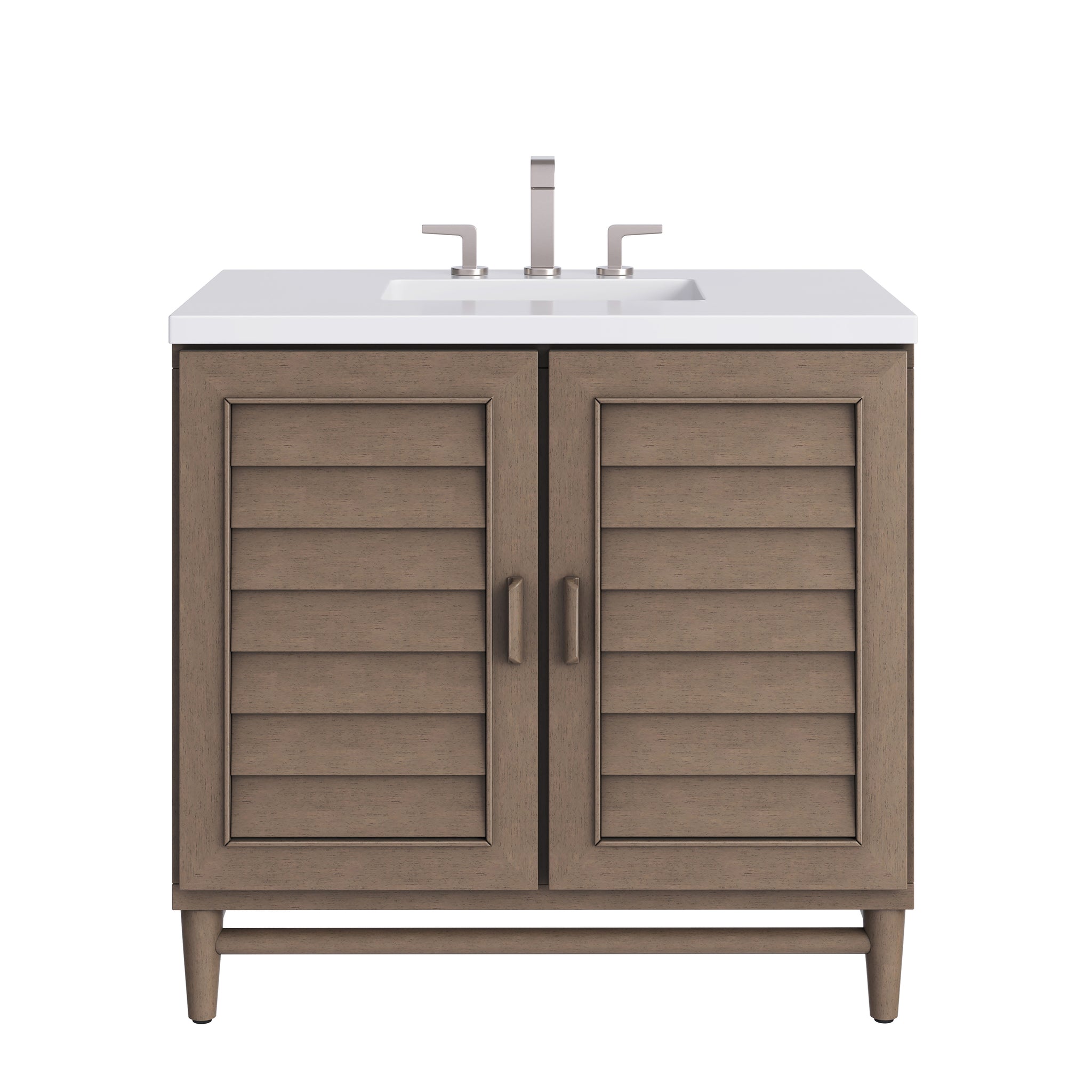 James Martin Portland 36" Single Bathroom Vanity, Whitewashed Walnut, view 27